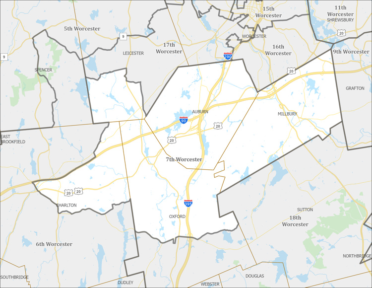 7th Worcester District Map